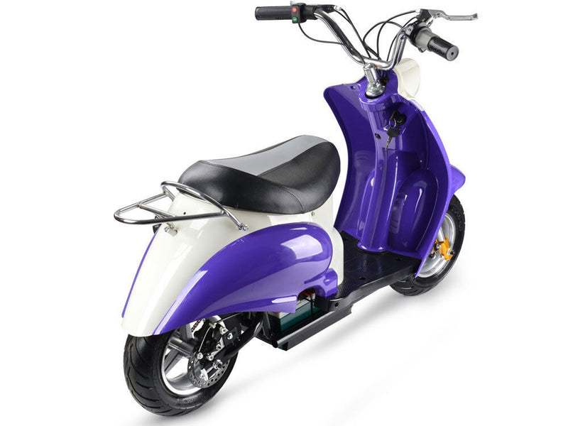 Load image into Gallery viewer, MotoTec 24v Electric Scooter in Lavender - Ride On Toy - Battery Powered - MT-EM - Excludes Sales in California
