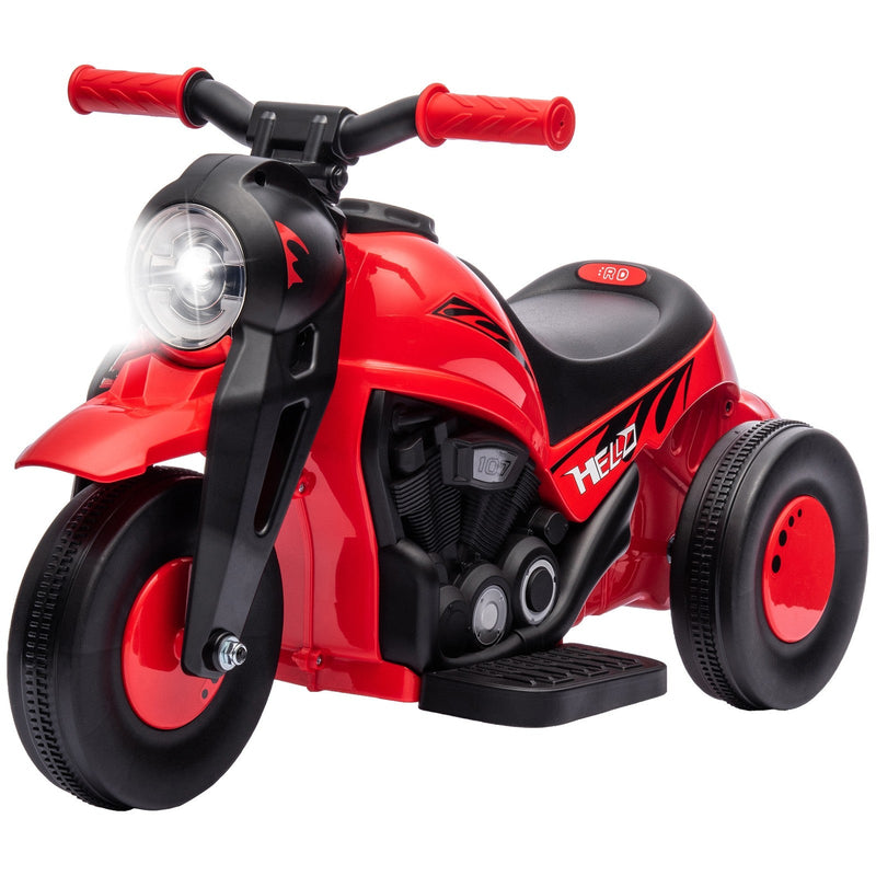 Load image into Gallery viewer, 6V Red Ride-On Motorcycle and Bubble Car with Music
