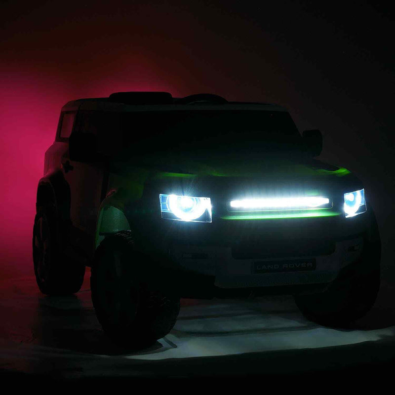 Load image into Gallery viewer, Licensed Land Rover Defender Kids Ride-On Car with LED Lights, MP3 Player, and Remote Control - 12V SUV for Girls
