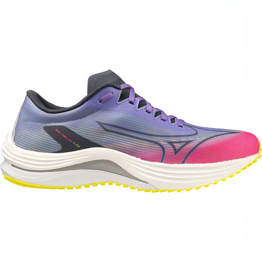 Women's Mizuno Wave Rebellion Flash, High Vis Pink/Ombre Blue, 7 B Medium - Skoutley Outdoors LLC