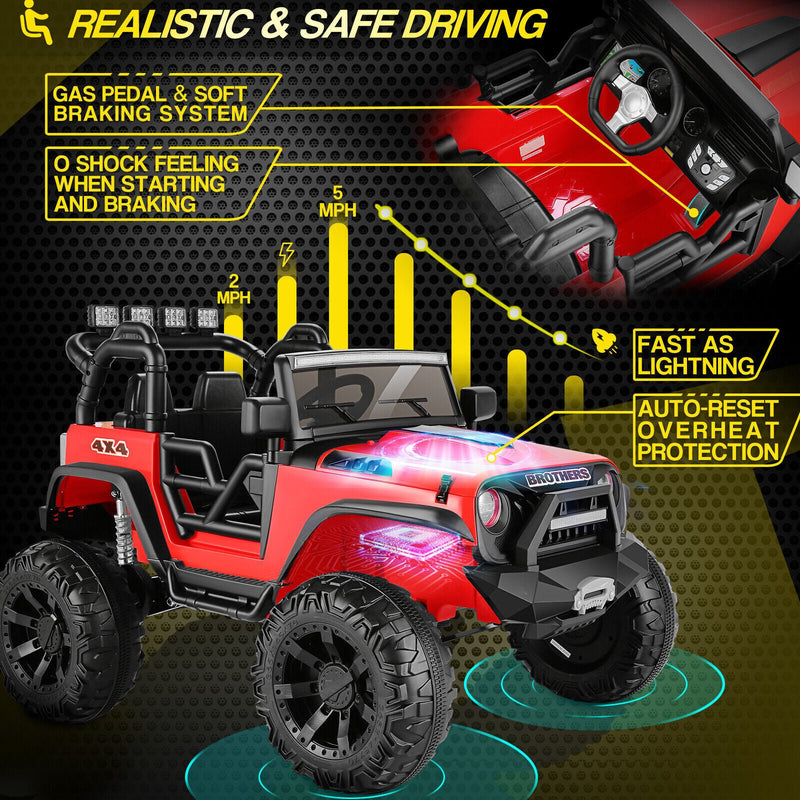 Load image into Gallery viewer, Electric 2 Seater Kids Ride On Truck with Remote Control and Powerful 200W Motors - 3 Speed Options and Long-Lasting Battery
