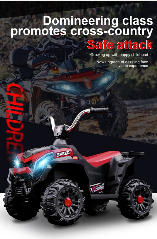 Kids' Electric Off-Road ATV with Musical Features and Illuminating Lights for Children