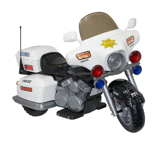 Kids Electric Police Motorbike Ride-On Toy for Boys and Girls - 12v Motorized Motorcycle Car