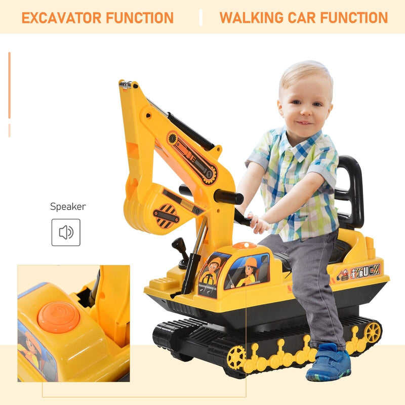 Load image into Gallery viewer, Ride-On Movable Excavator and Tractor Toy Scooter Walker for Pretend Play

