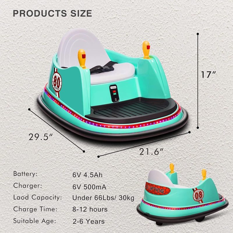 Load image into Gallery viewer, 6V Electric Ride-On Bumper Car with Remote Control for Kids and Toddlers
