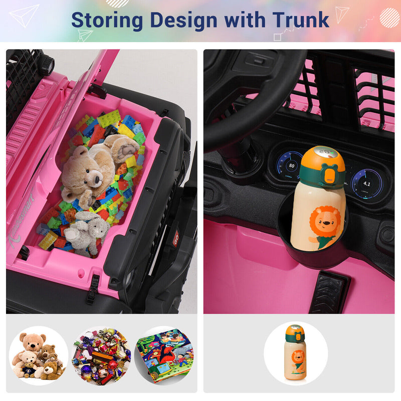 Load image into Gallery viewer, Kimbosmart 24V 4WD Children&#39;s Electric Ride-On Truck with Remote Control and Battery Level Alert
