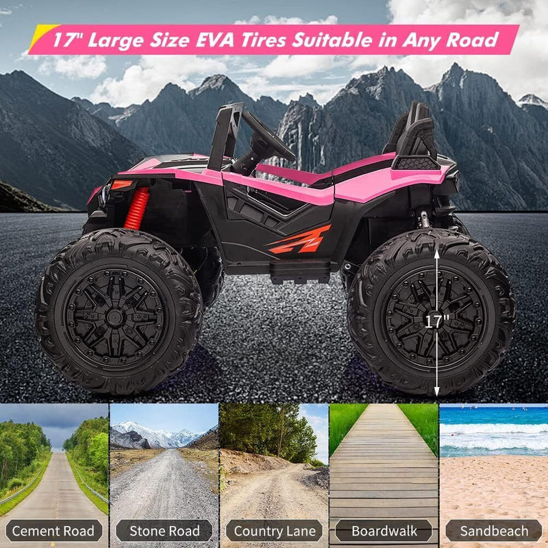 Load image into Gallery viewer, 24V 2 Seater Electric UTV with Remote Control Steering 4x4 Off-Road Vehicle Sound System LED Lights
