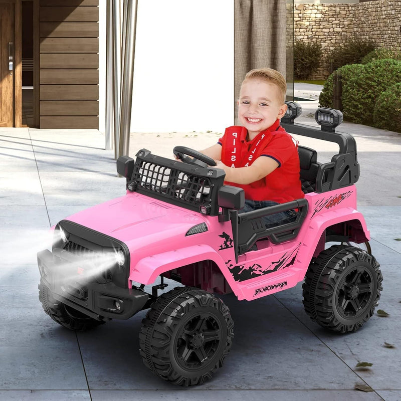 Load image into Gallery viewer, Electric Ride-On Truck with Remote Control, Spring Suspension, and LED Lights
