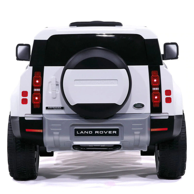 Load image into Gallery viewer, Licensed Land Rover Defender Kids Ride-On Car with LED Lights, MP3 Player, and Remote Control - 12V SUV for Girls
