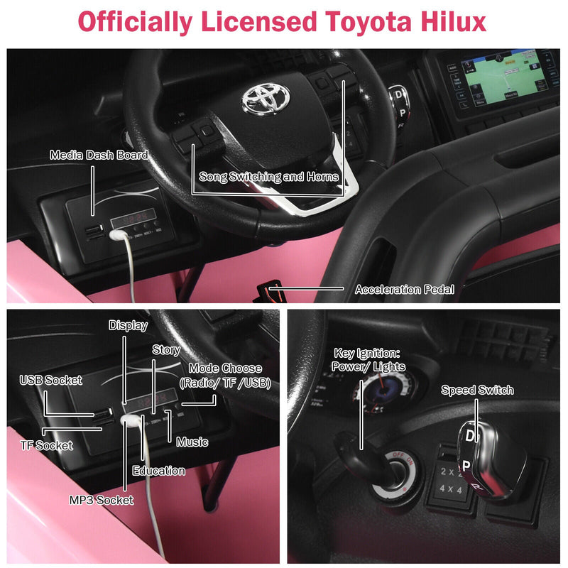 Load image into Gallery viewer, 2-Seater Licensed Toyota Hilux Ride On Truck Car with Remote Control - Pink
