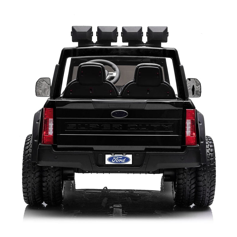 Load image into Gallery viewer, 24V FORD F450 SPECIAL EDITION CHILDREN&#39;S ELECTRIC VEHICLE TRUCK DOUBLE SEATER HEADLIGHTS WITH REMOTE CONTROL - BLACK
