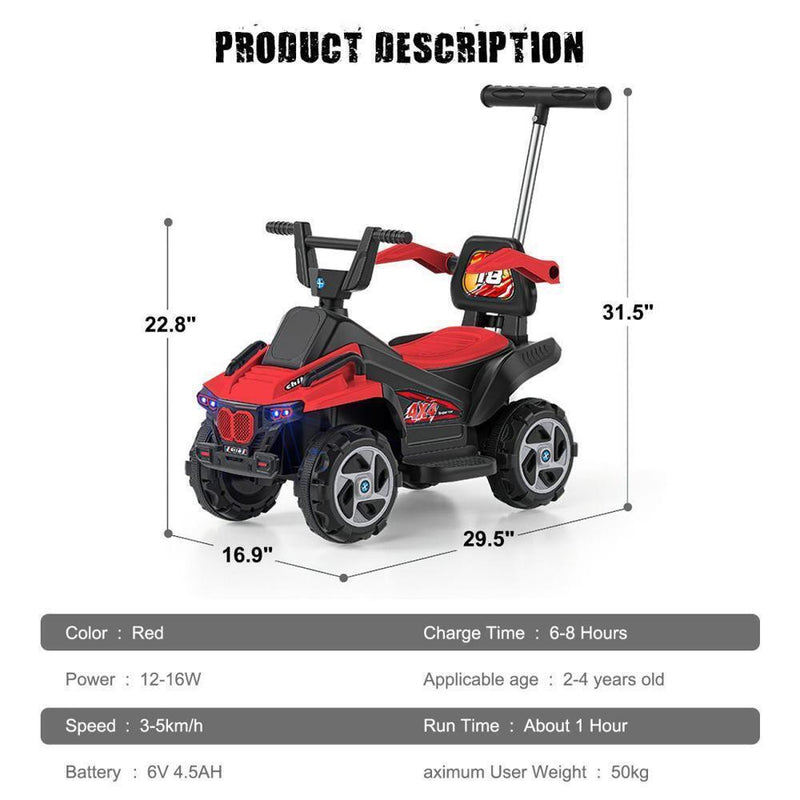 Load image into Gallery viewer, Electric ATV Ride-On Toy for Kids with LED Headlights - 4-Wheeler Quad Car
