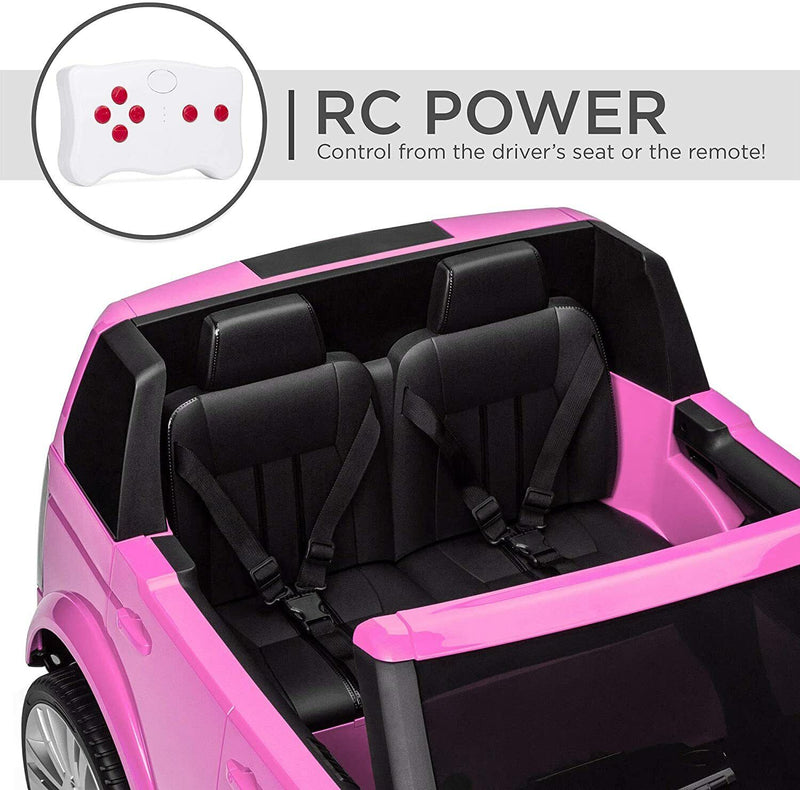 Load image into Gallery viewer, 12V 2-Seater Authorized Land Rover Children&#39;s Girls Ride On SUV Vehicle Lights, Remote Control - Pink
