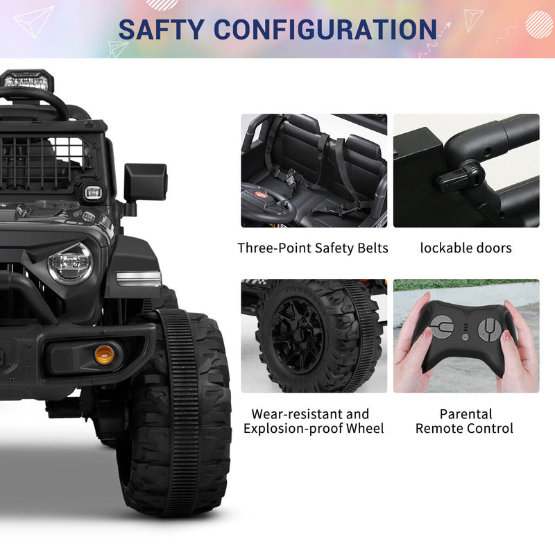 Load image into Gallery viewer, Kimbosmart Electric 24V All-Terrain Children&#39;s Ride-On Truck with MP3 Player, LED Lights, and Remote Control
