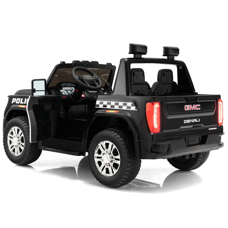Load image into Gallery viewer, Licensed GMC Kids Ride On Police Car 2-Seater Truck with Remote Control and Music - 12V
