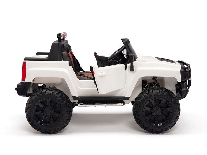 Load image into Gallery viewer, 12V Children&#39;s White HumStyle Truck Ride On with Remote Control
