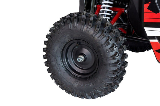 Red 48V 1000W UTV Children's Electric Three-Speed Single-Seat Brushless Roll Cage in a Vibrant Shade