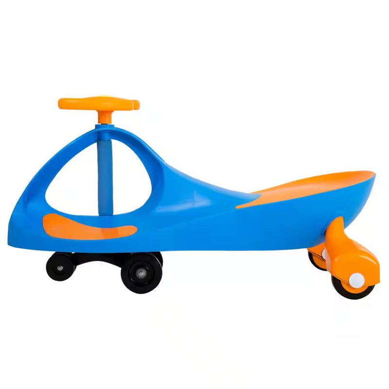 Load image into Gallery viewer, Blue and Orange Ride-On Wiggle Car Toy for Kids
