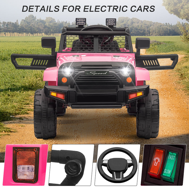 Load image into Gallery viewer, 12V Kids Ride-On Truck with Remote Control, Power Wheels, and LED Lights
