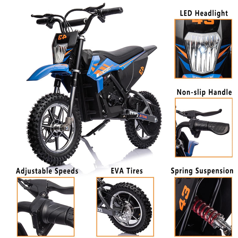 Load image into Gallery viewer, 36V Battery-Powered Off-Road Electric Ride-On Motorcycle for Kids
