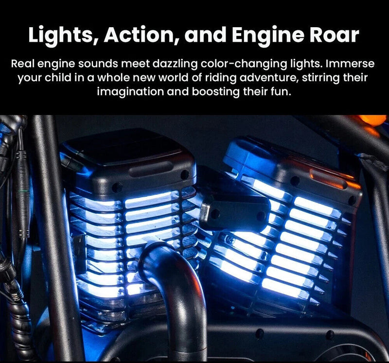 Load image into Gallery viewer, 24V Children&#39;s Boys Ride On Motorbike Chopper Bicycle 160W Engine 10MPH Velocity, Distance Tracker, Mist
