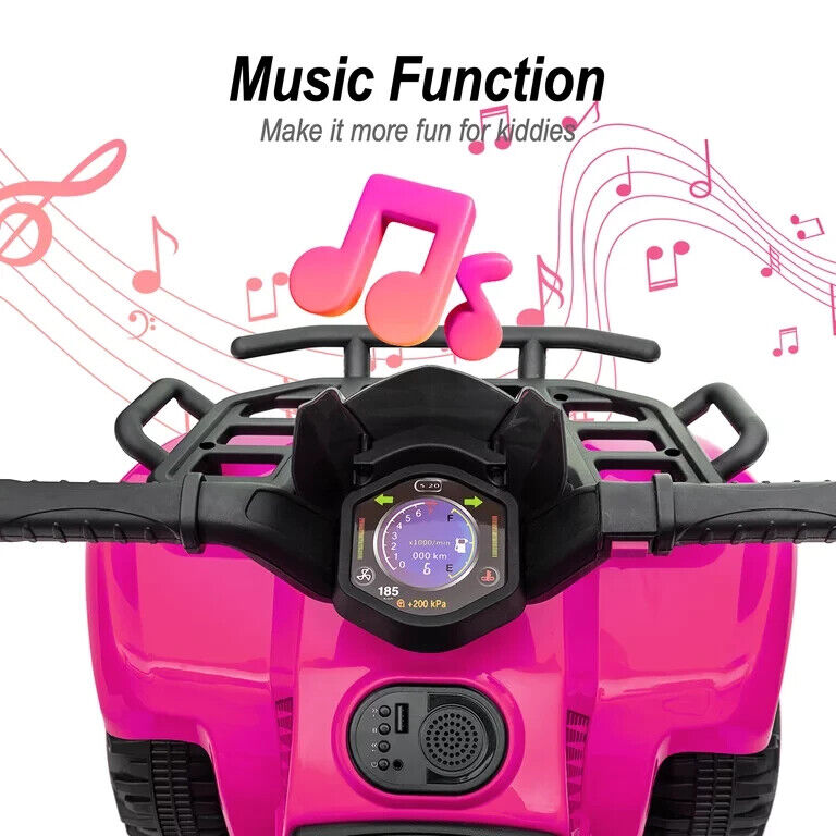 Load image into Gallery viewer, Electric Pink Four-Wheeler Ride-On Toy for Toddlers - 6V Kids ATV
