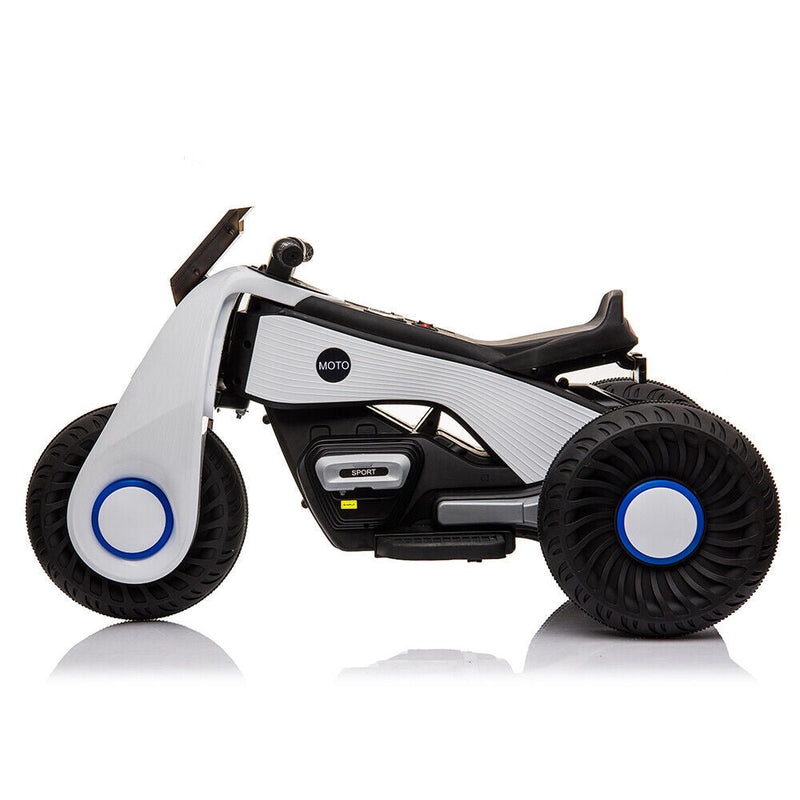 Load image into Gallery viewer, 3-Wheel Double Drive Electric Motorcycle for Kids in White
