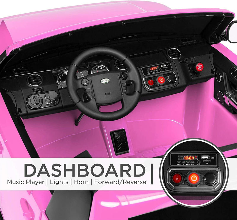 Load image into Gallery viewer, 12V 2-Seater Authorized Land Rover Children&#39;s Girls Ride On SUV Vehicle Lights, Remote Control - Pink
