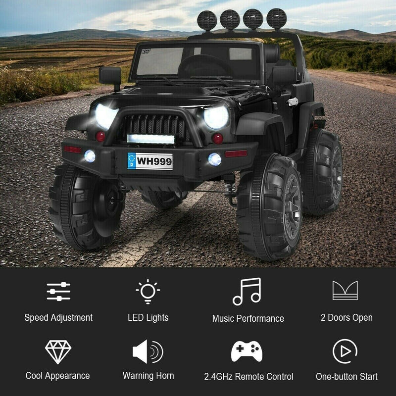 Load image into Gallery viewer, 12V Children&#39;s Ride-On Toy Truck with Spring Suspension System
