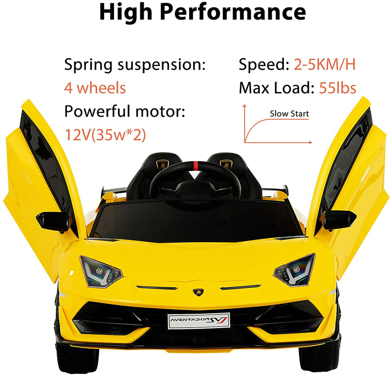 Load image into Gallery viewer, Uenjoy 12V Children&#39;s Electric Ride-On Car Lamborghini Aventador SVJ Powered Toy
