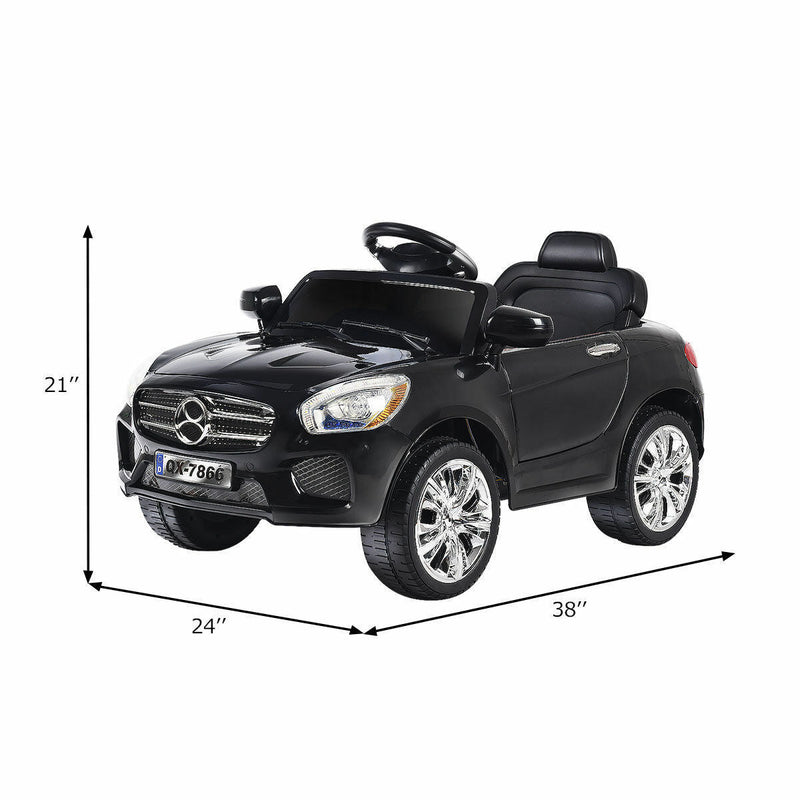 Load image into Gallery viewer, 6V Kids Ride On Car with RC Remote Control and LED Lights - Black
