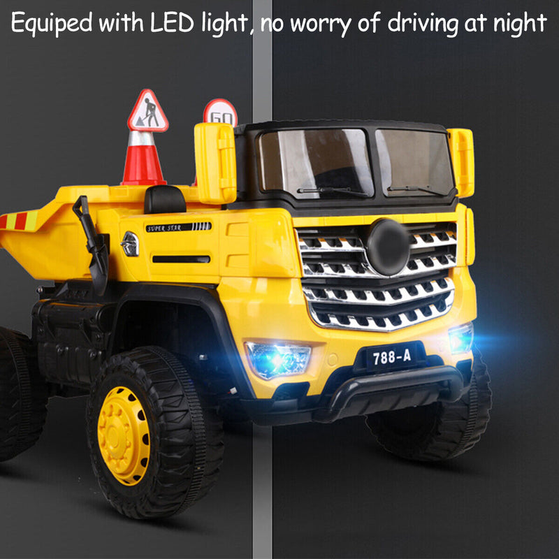 Load image into Gallery viewer, 12V 2-Passenger Ride On Dump Truck with Remote Controlled Electric Construction Vehicle
