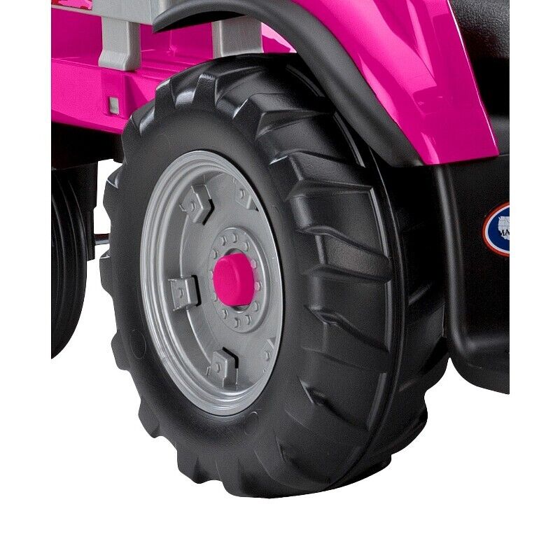 Load image into Gallery viewer, Peg Perego 12V Case IH Magnum Tractor with Trailer Electric Ride-On - Rose
