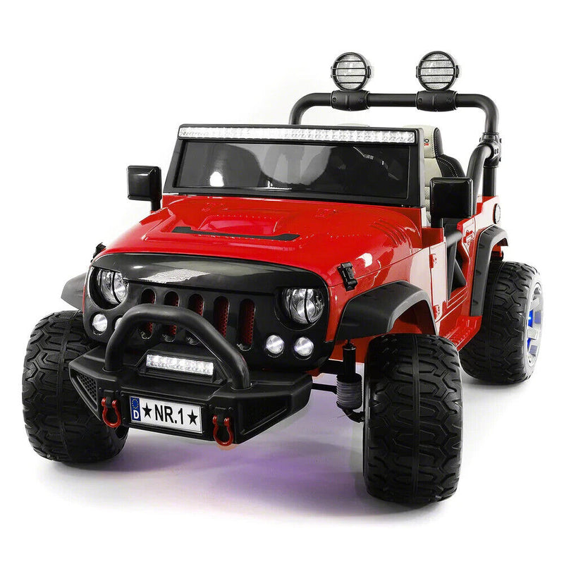 Load image into Gallery viewer, 12V CHILDREN&#39;S RIDE-ON JEEP TRUCK CAR, DUAL POWERFUL MOTORS, TWO SEAT CAPACITY, HIGH-GRIP TYRES, LED LIGHTS &amp; REMOTE CONTROL
