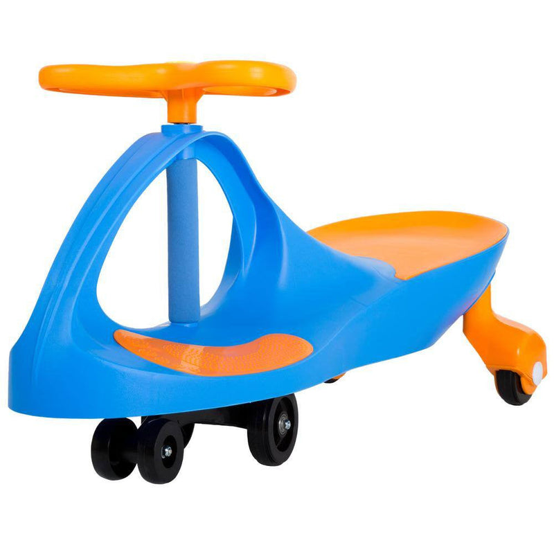 Load image into Gallery viewer, Blue and Orange Ride-On Wiggle Car Toy for Kids
