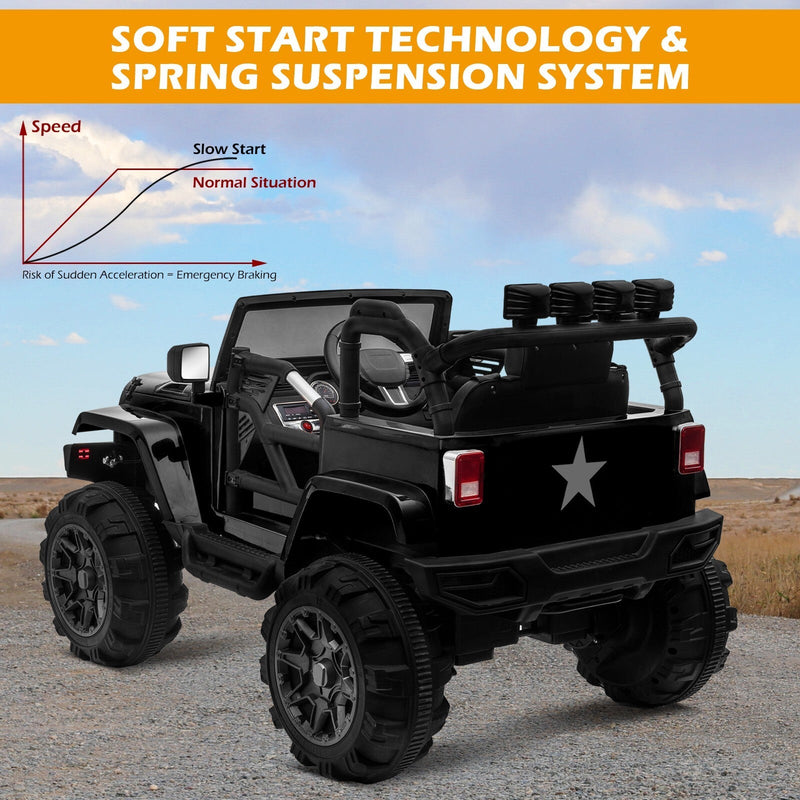 Load image into Gallery viewer, 12V Electric Ride-On Jeep Truck for Kids with Remote Control and 3 Speed Settings
