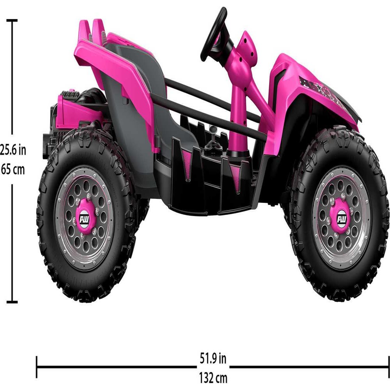 Load image into Gallery viewer, Pink 2-Seater Ride-On Sports Car with Extra Wide Wheels and 12V Battery for Speed up to 5 Miles per Hour
