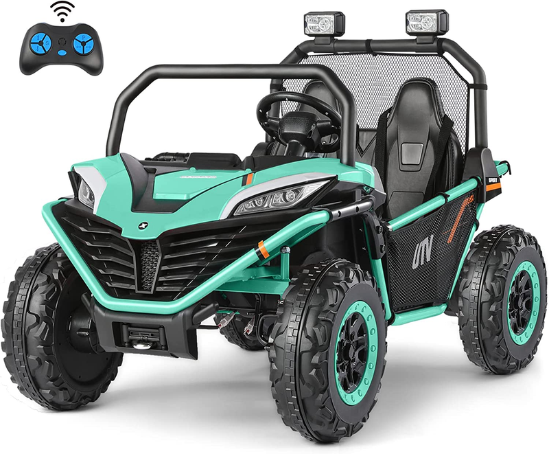 Load image into Gallery viewer, Off-Road UTV Electric Car for Kids - 2 Seater Ride-On Toy with 12V Battery Power - 4WD Vehicle
