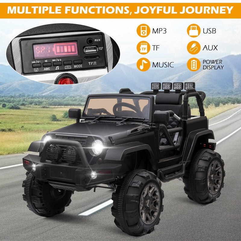 Load image into Gallery viewer, 12V Electric Ride-On Jeep Truck for Kids with Remote Control and 3 Speed Settings
