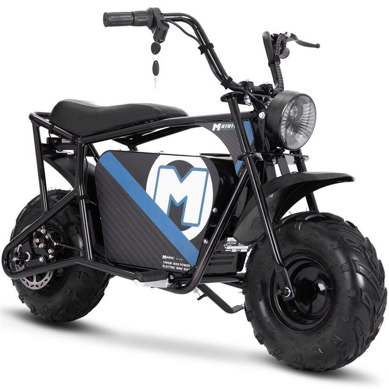 Load image into Gallery viewer, MotoTec 48v 1000w Electric-Powered Mini Motorcycle in Sleek Black
