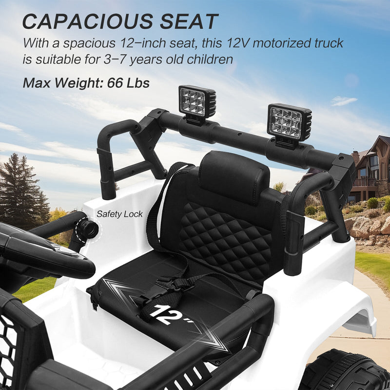 Load image into Gallery viewer, 12V Kids Ride-On Truck with Remote Control, Power Wheels, and LED Lights
