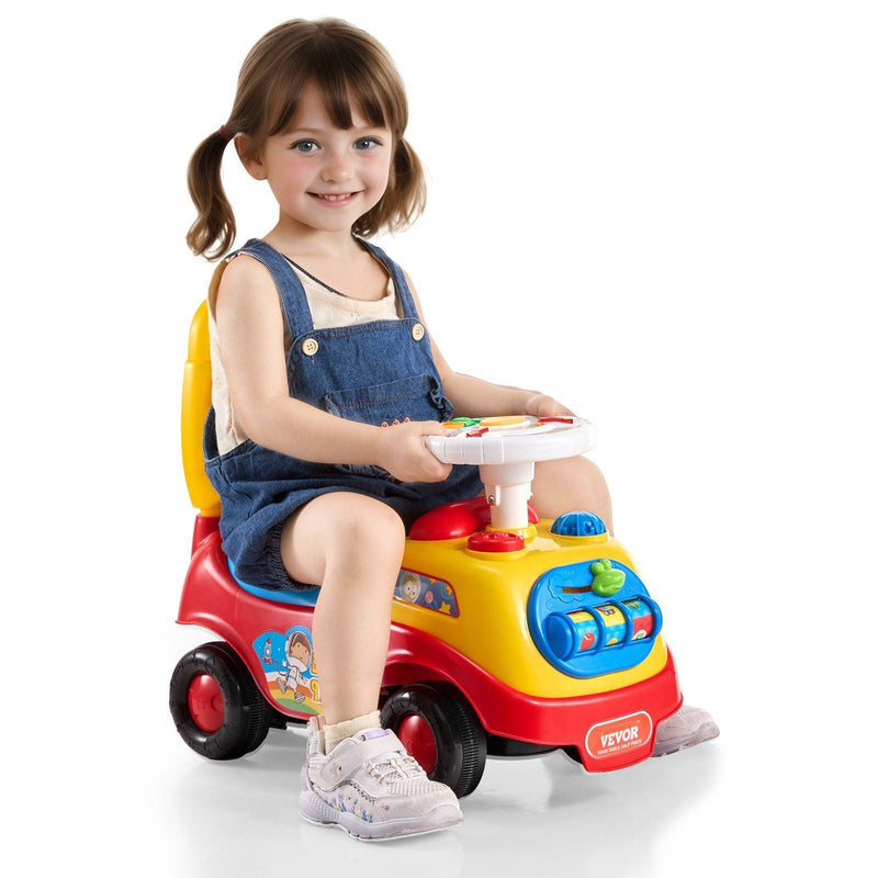 Load image into Gallery viewer, Toddler Ride-On Push Car with Music and Steering Wheel for Ages 1-3
