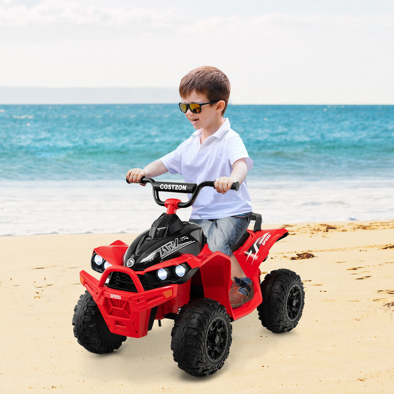 Load image into Gallery viewer, Electric 4-Wheeler Quad Car for Kids with MP3 Player and Lights - 12V Battery Powered
