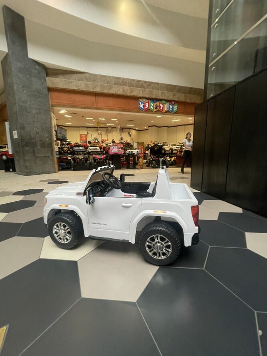 24V Interactive TV GMC Ride On Electric Toy 4x4 with Leather Seating and Advanced Rubber EVA Tires - Remote Control