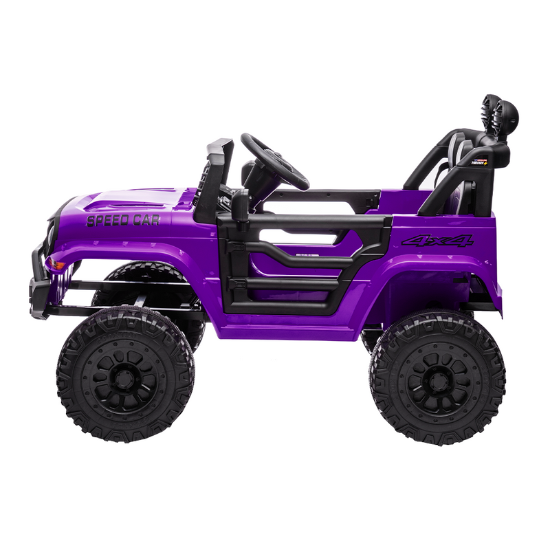 Load image into Gallery viewer, 12V Kids Ride-on Truck with Parental Remote Control and LED Lights - Purple
