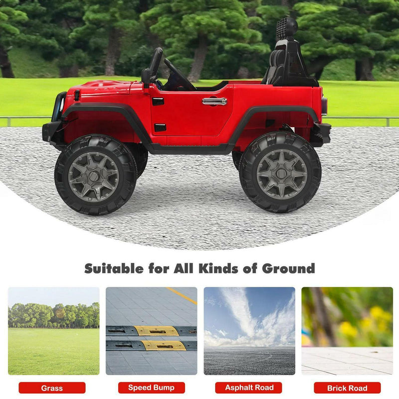 Load image into Gallery viewer, 2-Seater Battery-Powered Jeep Car for Kids with Parental Remote Control - Red

