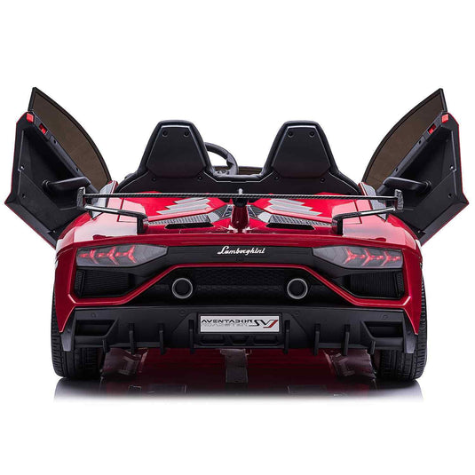 24V 2 SEATS AUTHENTIC LAMBORGHINI AVENTADOR SVJ KIDS RIDE-ON SPORTS VEHICLE WITH LIGHTS AND REMOTE CONTROL