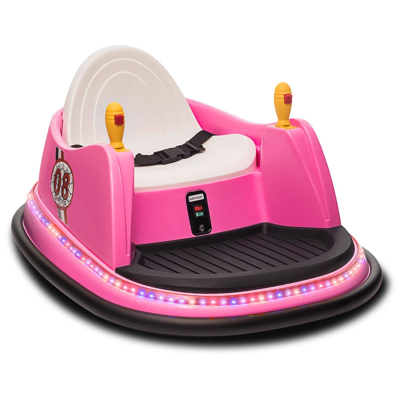 Load image into Gallery viewer, 12V Kids Ride-On Bumper Car with Remote Control and 360° Spin Toddler Toy Pink
