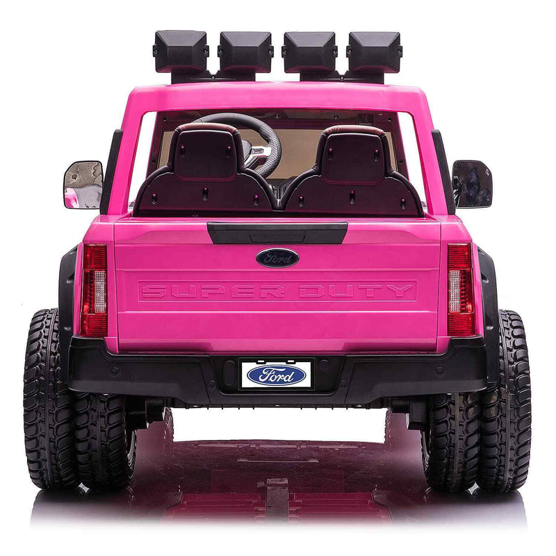 Load image into Gallery viewer, Custom Edition Pink 24V FORD F450 Ride-On Car Truck for Kids with 2 Seats, Remote Control, and LED Lights
