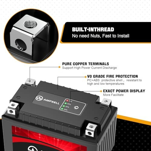 Load image into Gallery viewer, 12V 6Ah 360A Lithium Motorcycle Battery YTZ14S YTZ14S-BS Compatible
